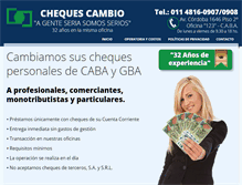 Tablet Screenshot of cheques-cambio.com.ar